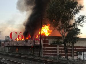Incendio de bodega en el Barrio de Tlaxcala