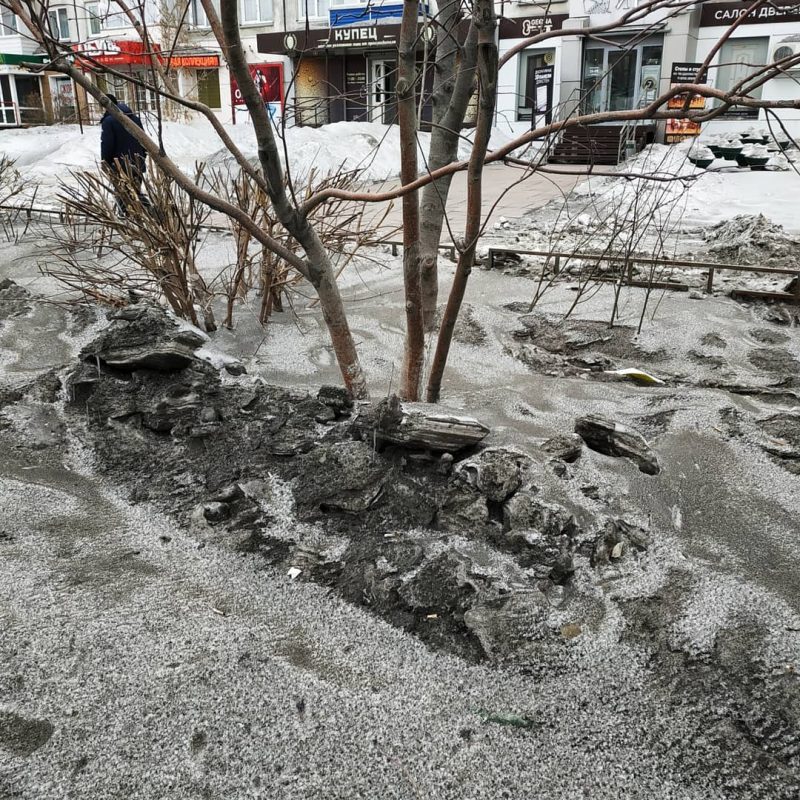 Nieve negra en Rusia