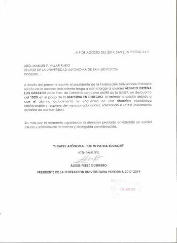 carta beca aldaco