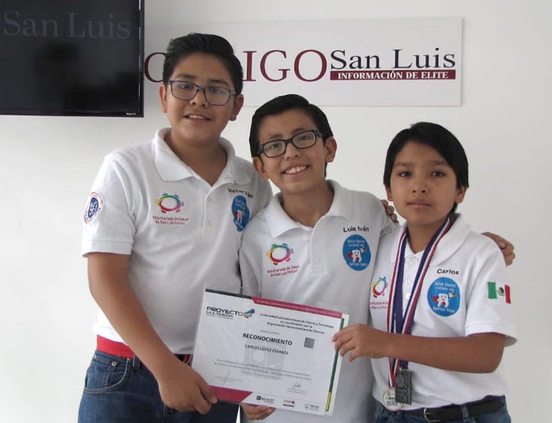 potosinos Victor Ivan Aguilar Martinez, Luis Ivan Lopez Ibarra y Carlos Lopez Esparza