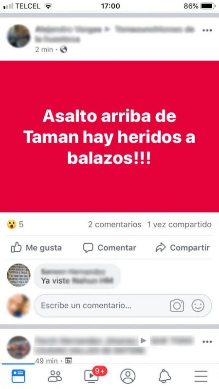 balacera en taman 1