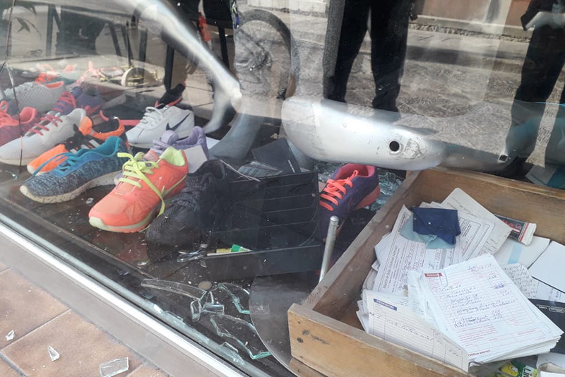 roban negocio en el centro historico de slp