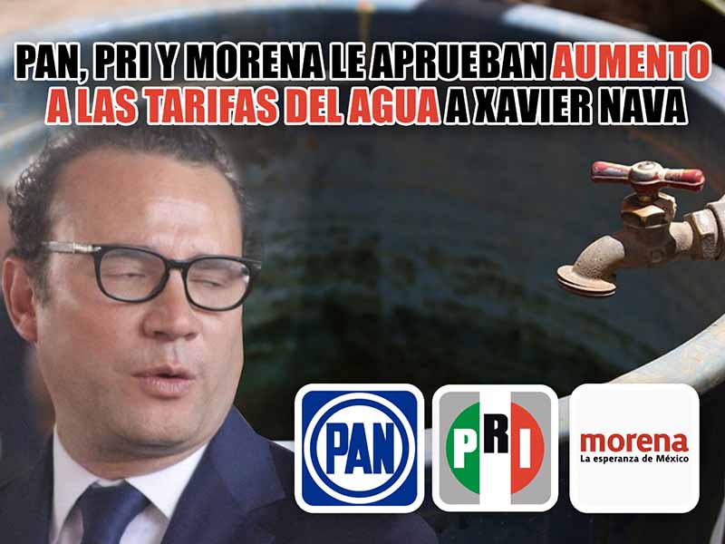 incremento al agua