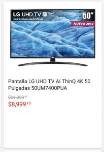 pantallas lg liverpool cybermonday