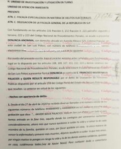 denuncia vs Xavier Nava