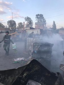 Incendio recicladora