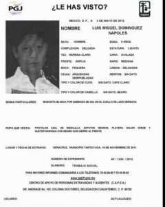 joven desaparecido en veracruz