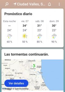 lluvias para la zona valles 