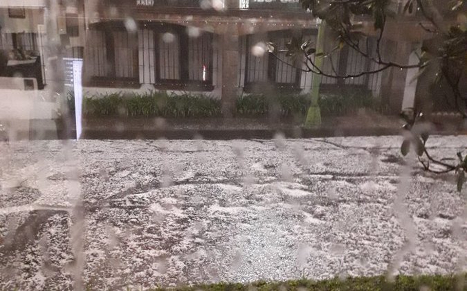 lluvia y granizo