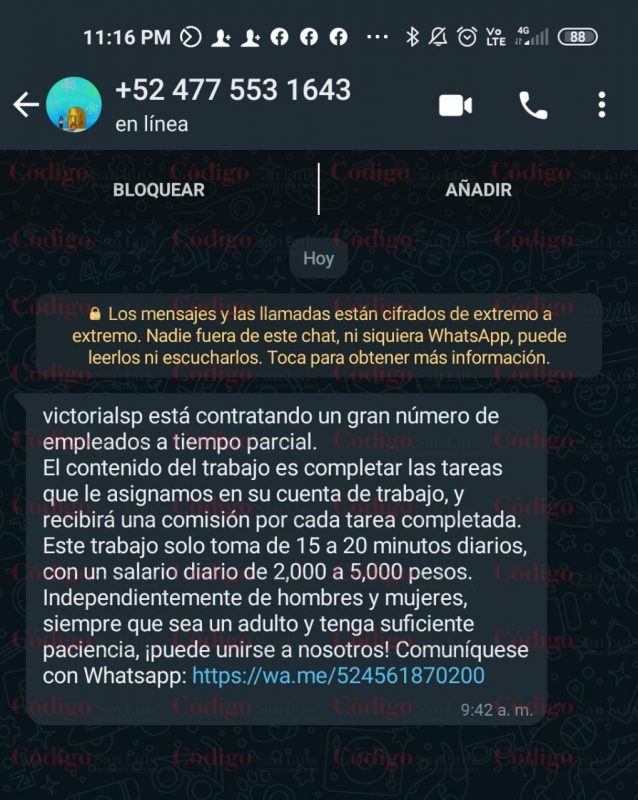 Estafas a través de redes sociales