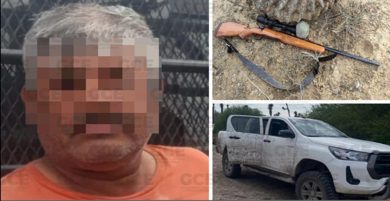 sujeto detenido arma de fuego
