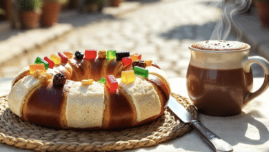 rosca de reyes bebida chocolate