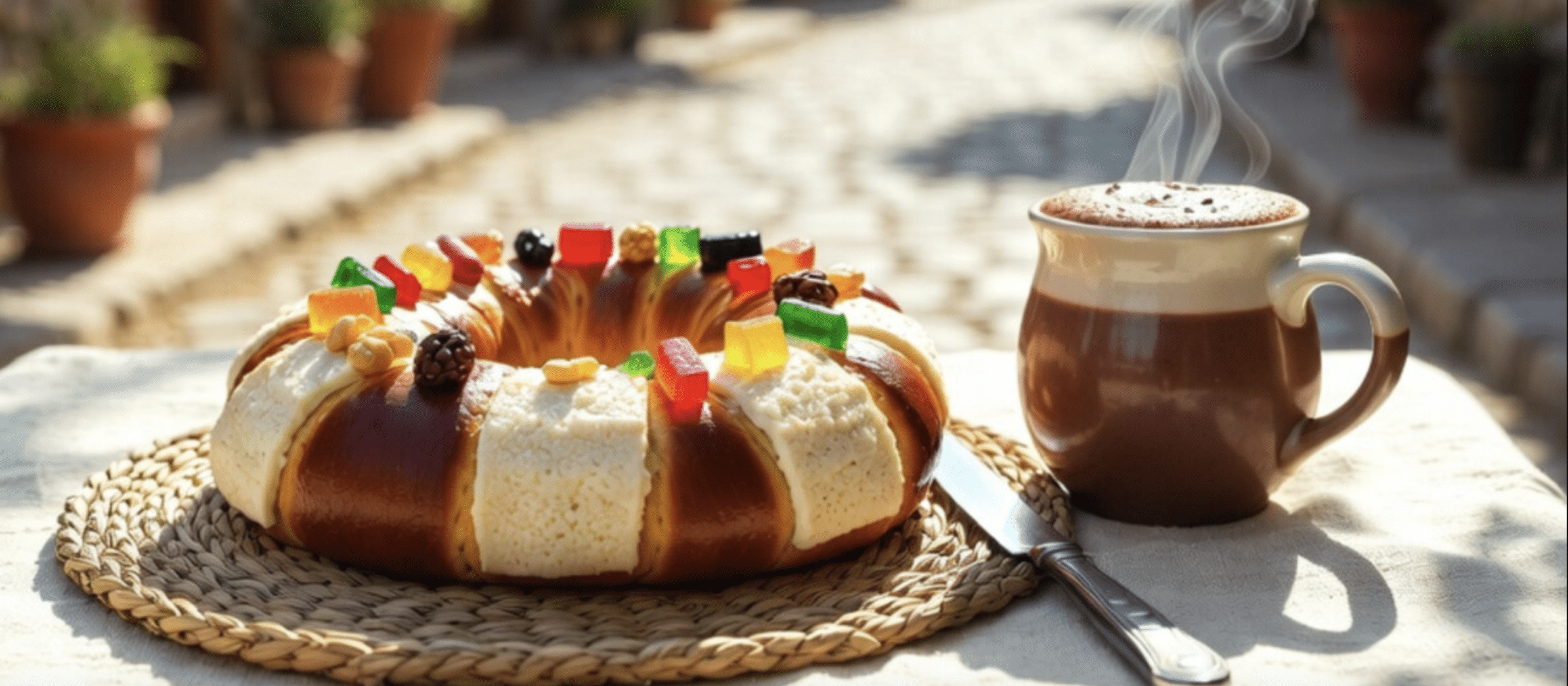 rosca de reyes bebida chocolate