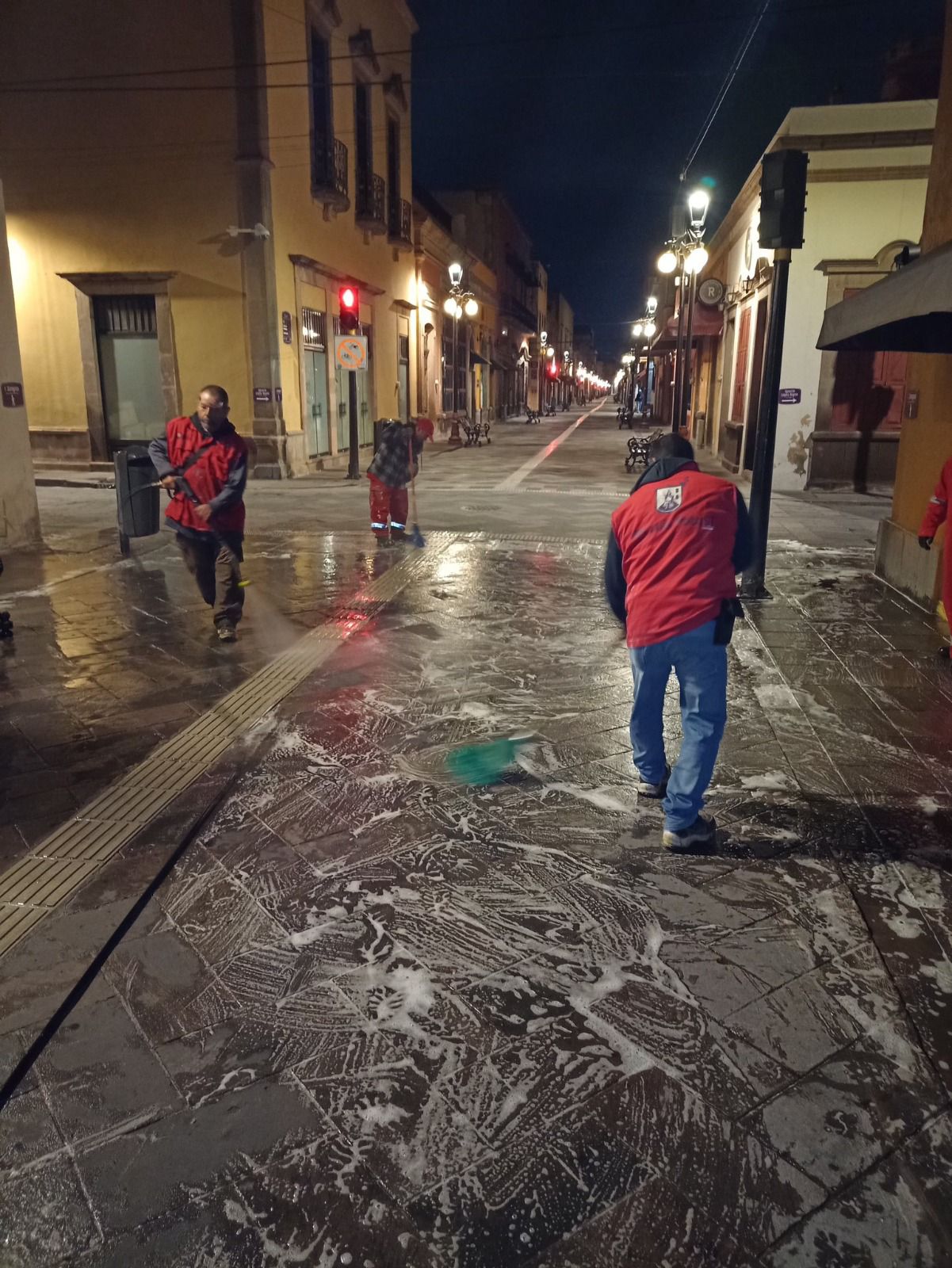 Limpieza en calles del Centro