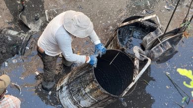 Interapas realiza limpieza en Puente Pemex para evitar encharcamientos severos