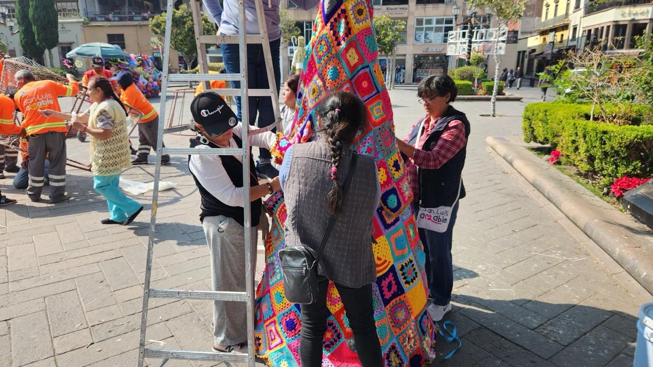 árbol crochet gobierno municipal slp