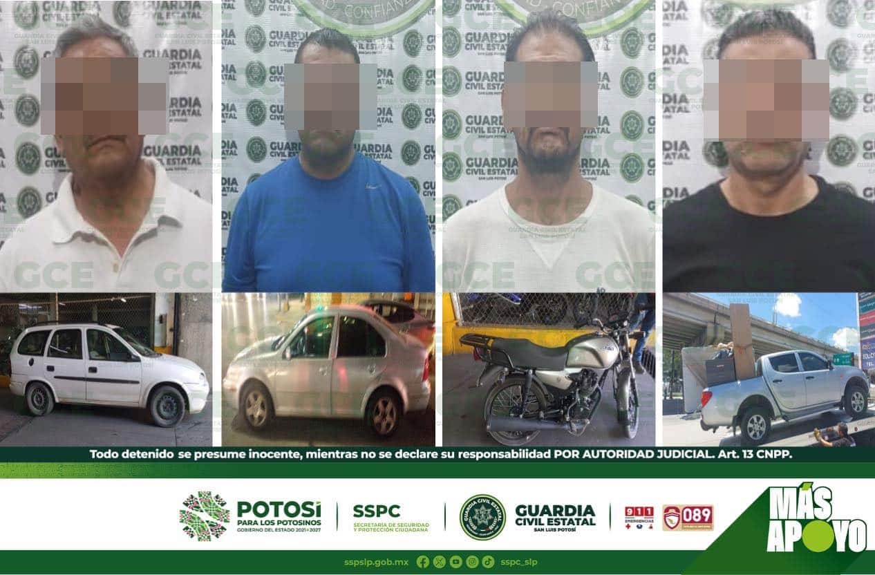 detenidos automóviles robados